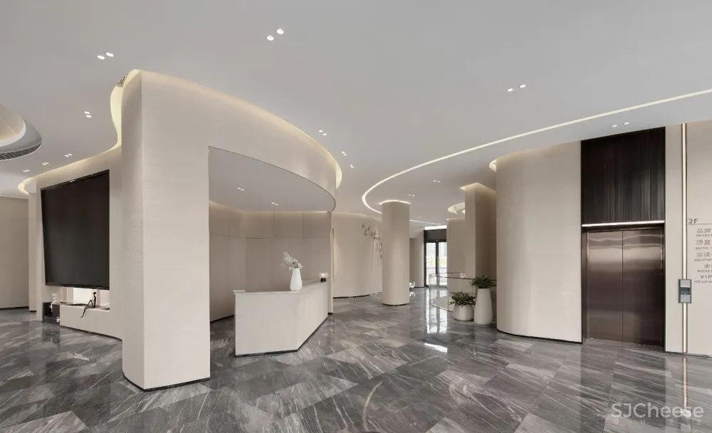 曲线中的温婉|绿地.张家港海源名邸售楼处——南京我们室内设计