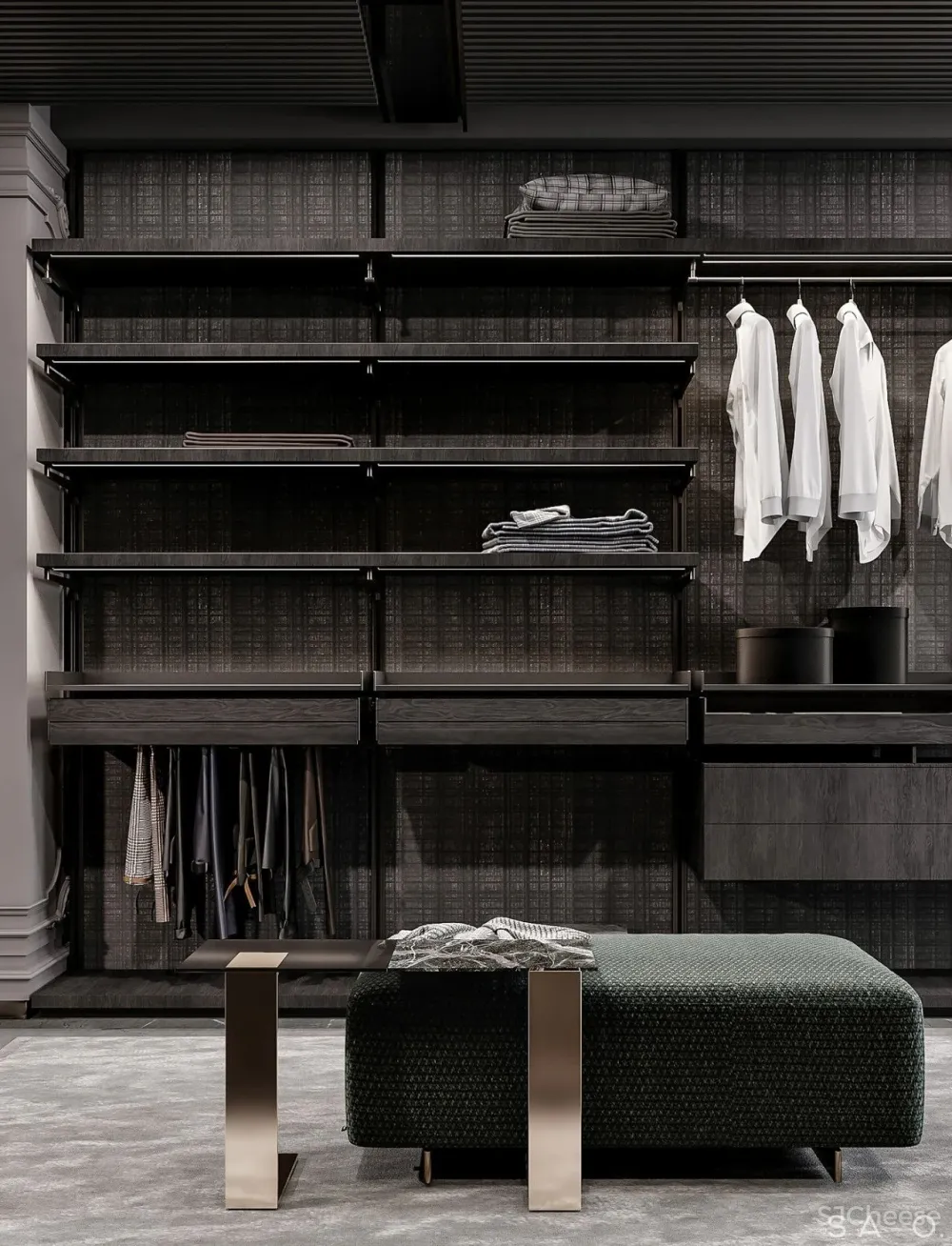 轻奢 高级灰，257㎡轻奢大平层