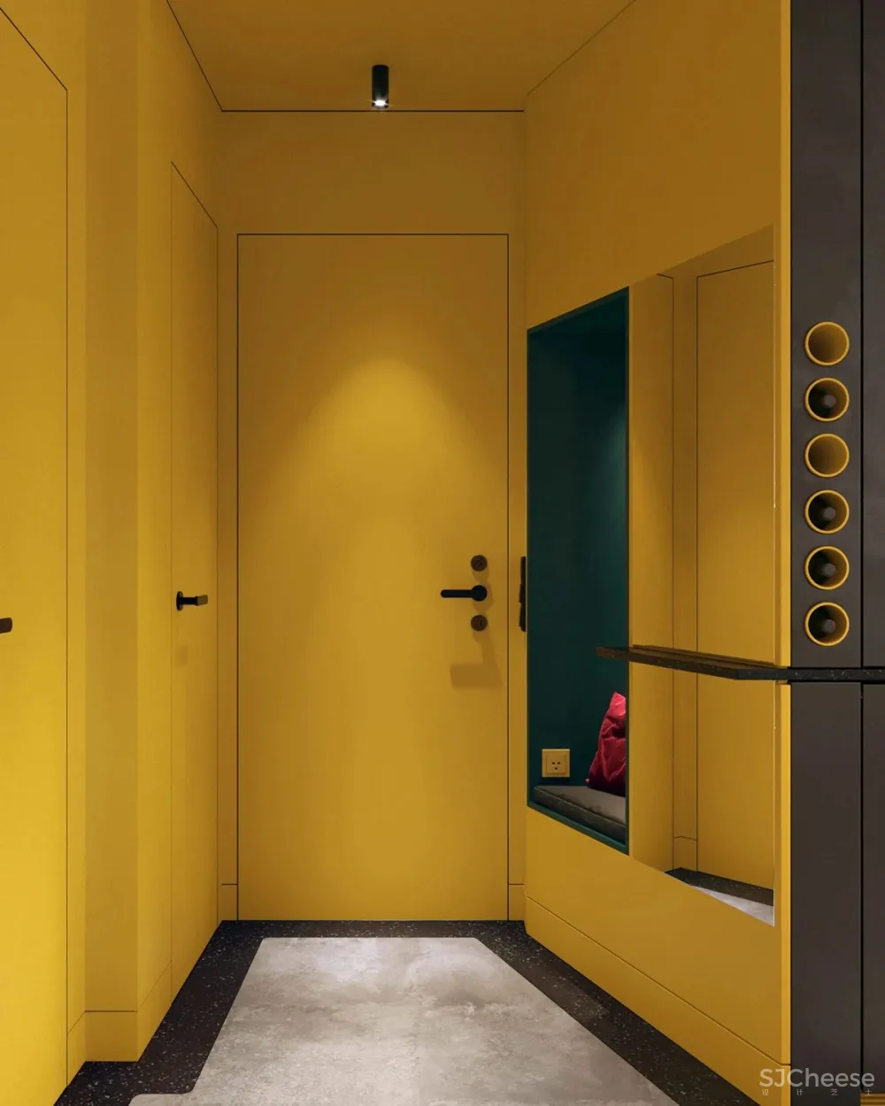 这位设计师真的很有预见性,一不小心就撞了当下热度最高的“灰黄”组合