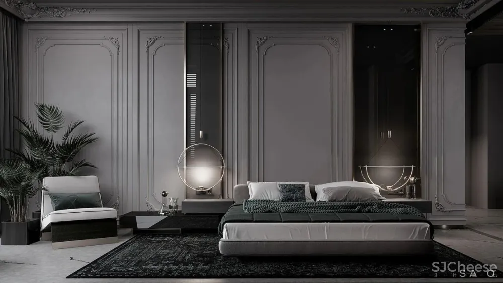 轻奢 高级灰，257㎡轻奢大平层