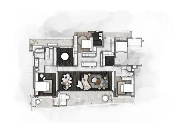 唐忠汉：205㎡低奢大平层，邂逅“温度生活”！