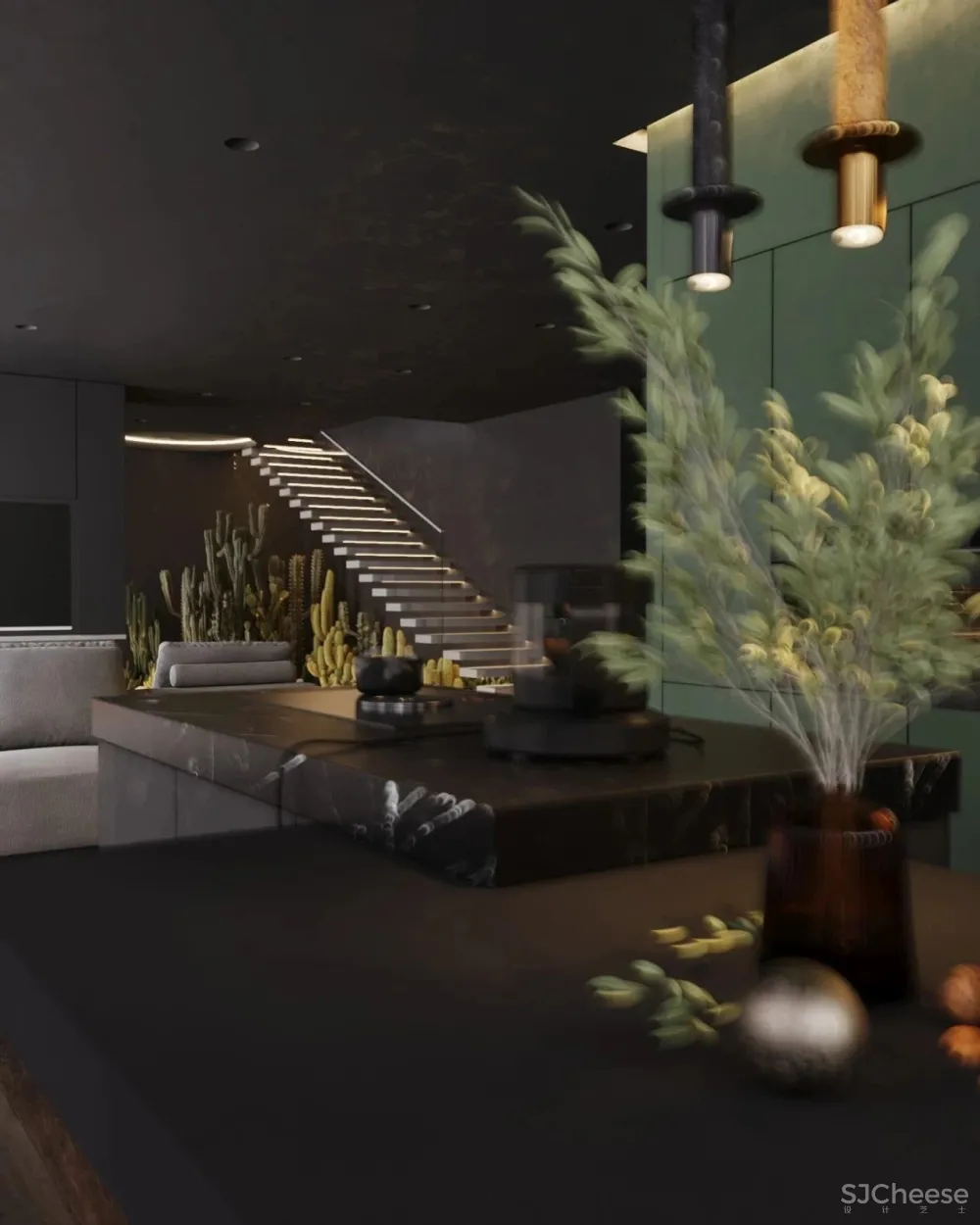 250㎡高级黑别墅，满满的高级感！