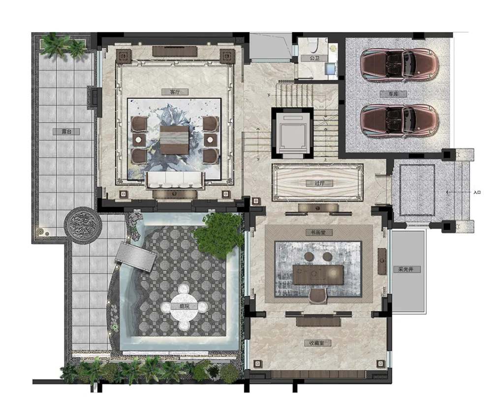1000㎡经典中式大宅,移步换景,雅韵清风!