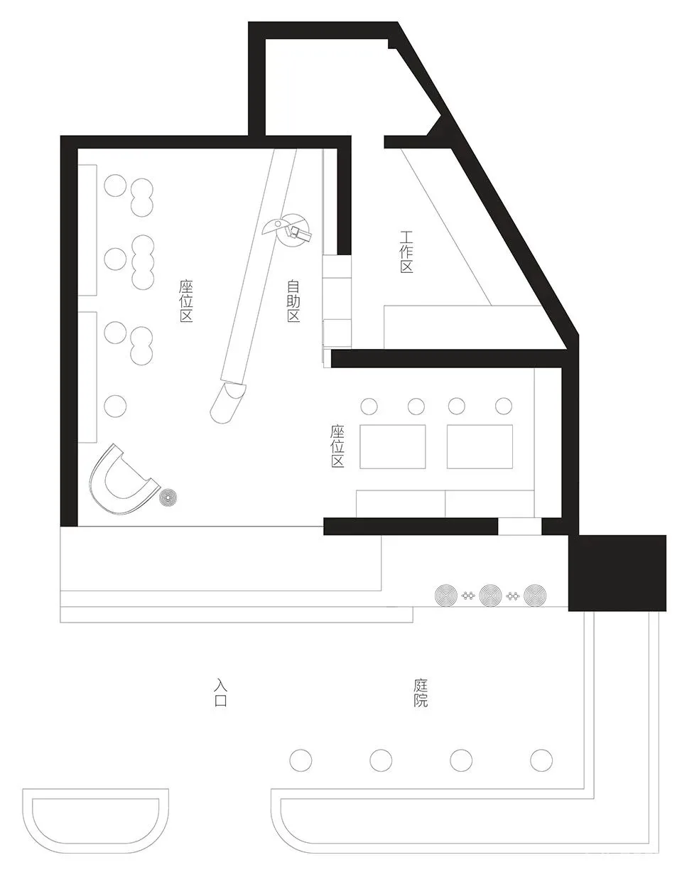 新作 对当下青年社交状态的探索 香蕉咖啡馆 芒果建筑设计有限公司