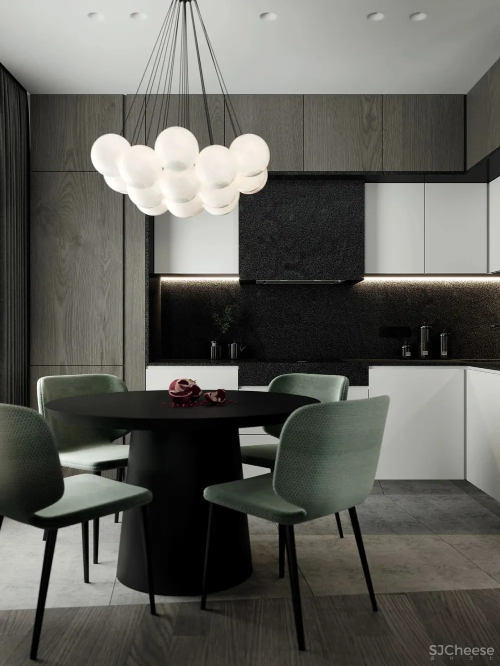 105㎡深色极简,美出新高度!