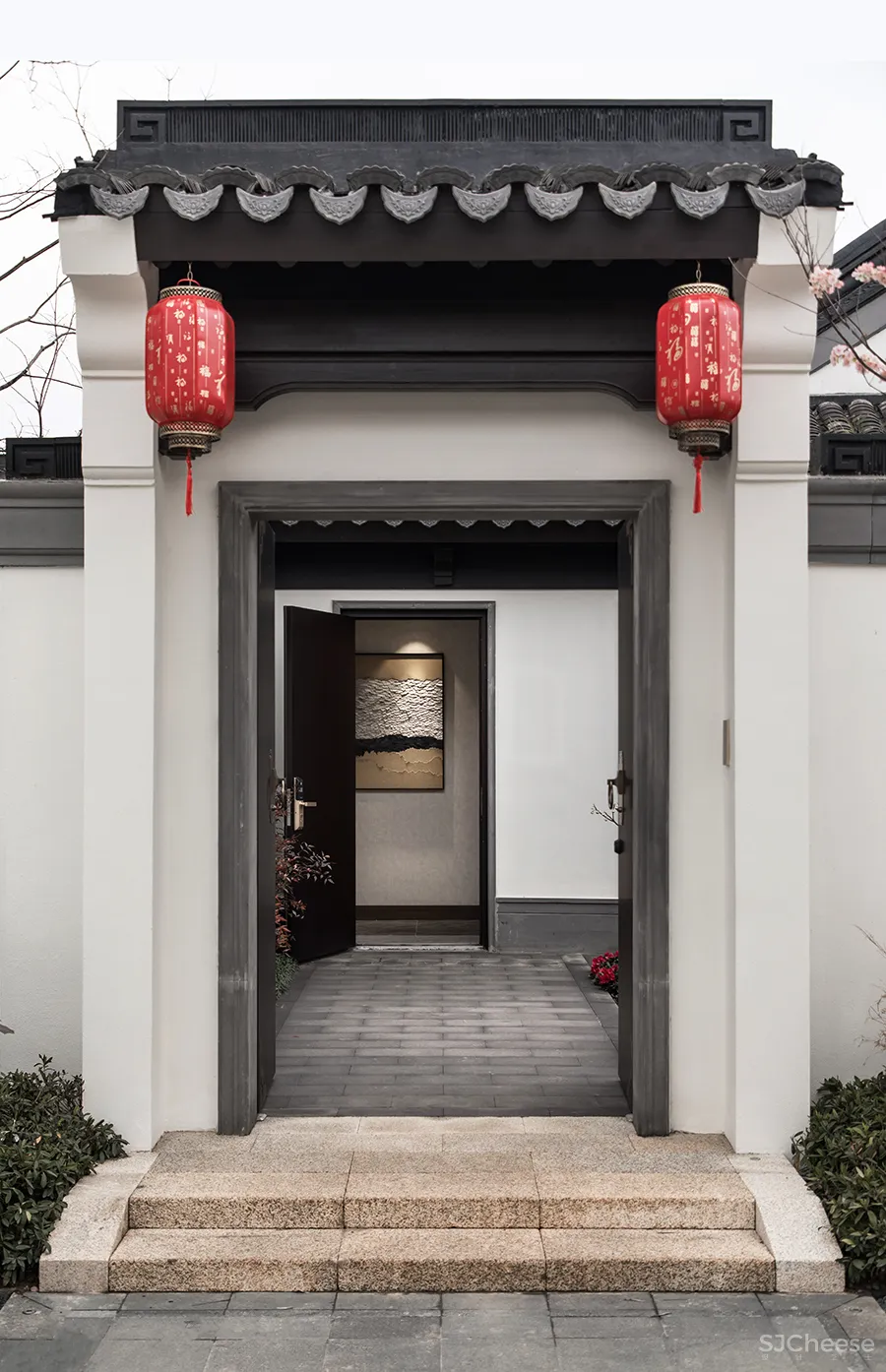 130㎡中式合院，一花一木，满庭芳华！