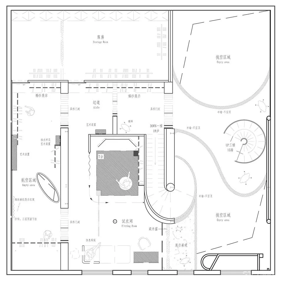 新作 圣洁的空间氛围 南京 MGIR BRIDAL镁铱婚纱概念店 尔我空间设计研究室
