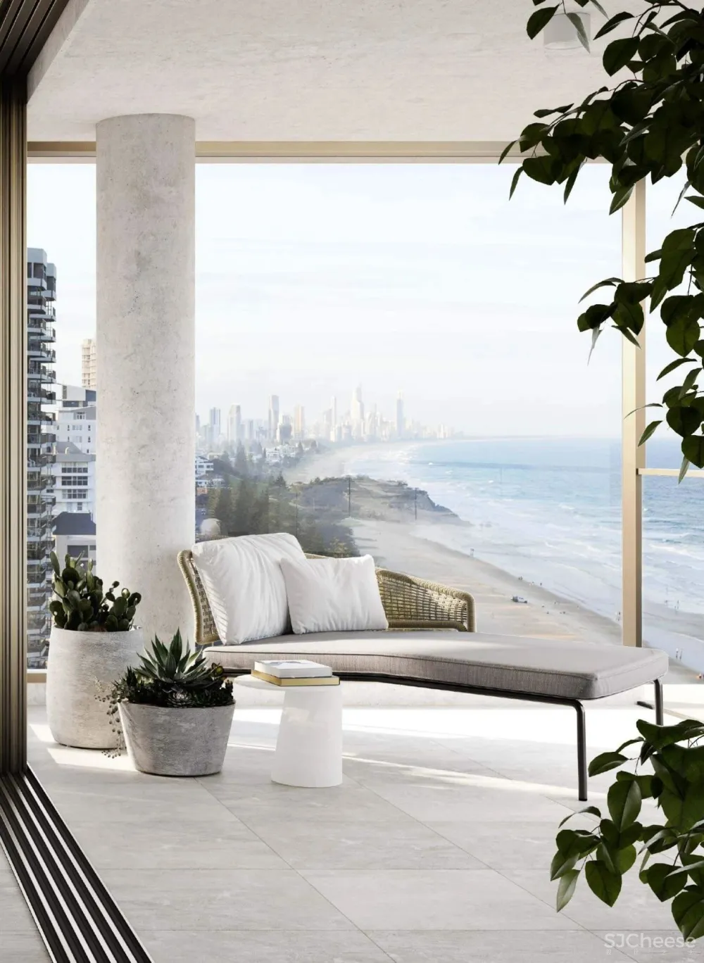 一梯两户一字排开的平层公寓,这才叫真正的大开间!