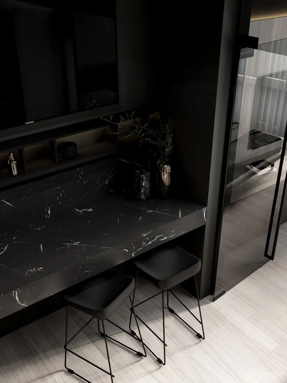 105㎡深色极简,美出新高度!