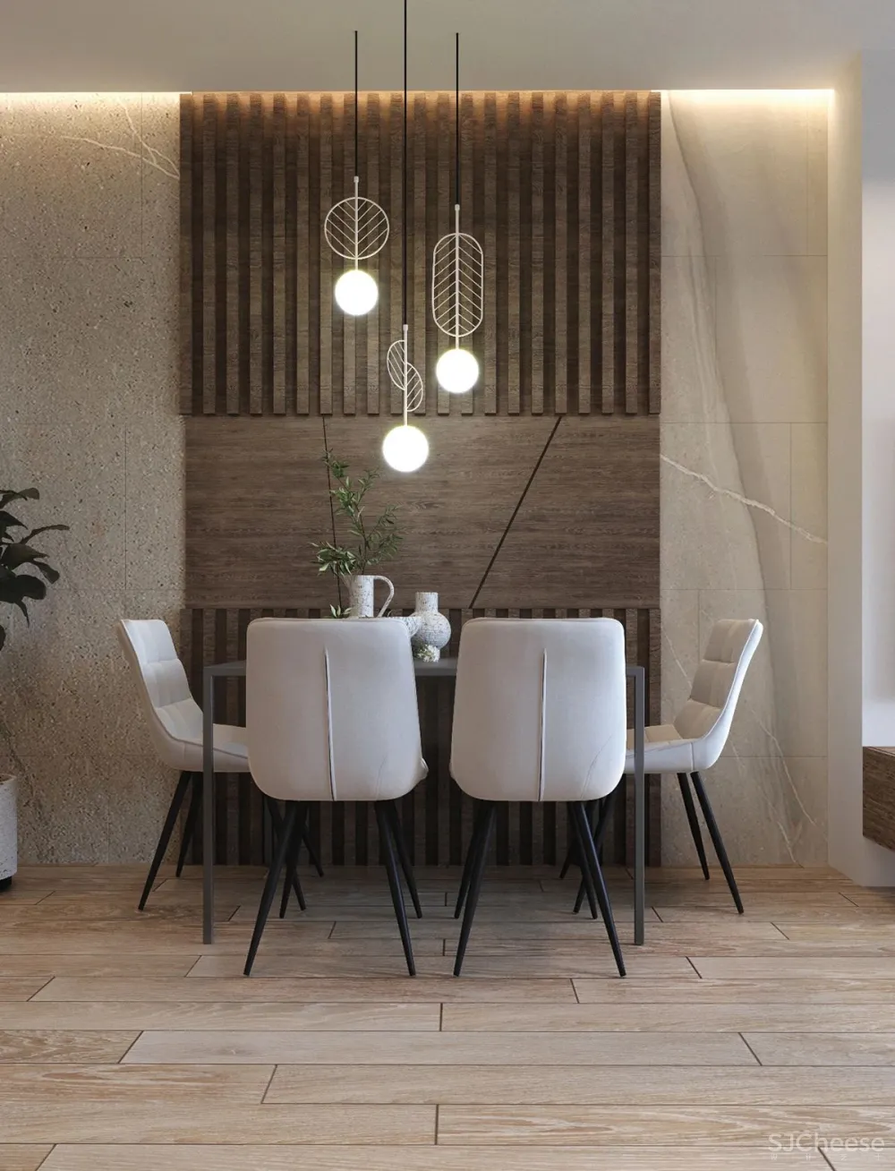 90㎡二居室,四口之家的紫色空间,漂亮!