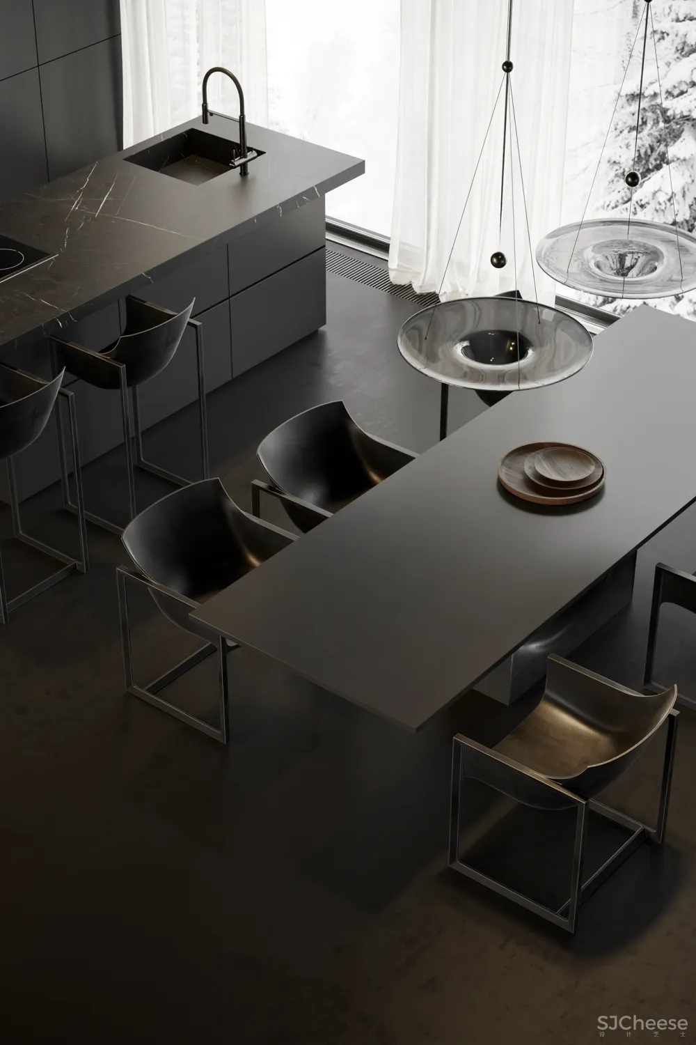 270㎡黑色空间,高级迷人!