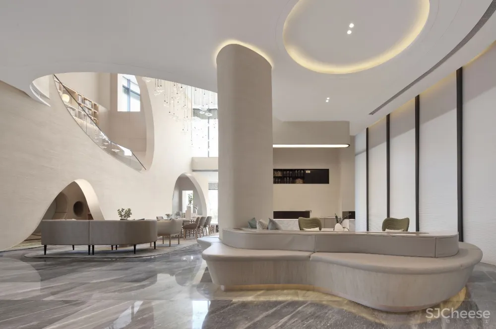 曲线中的温婉|绿地.张家港海源名邸售楼处——南京我们室内设计