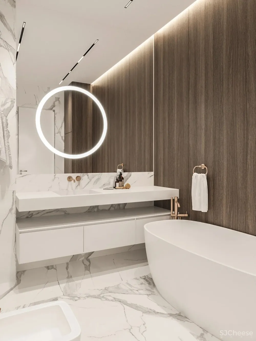 高级灰 原木，120m²现代轻奢私宅