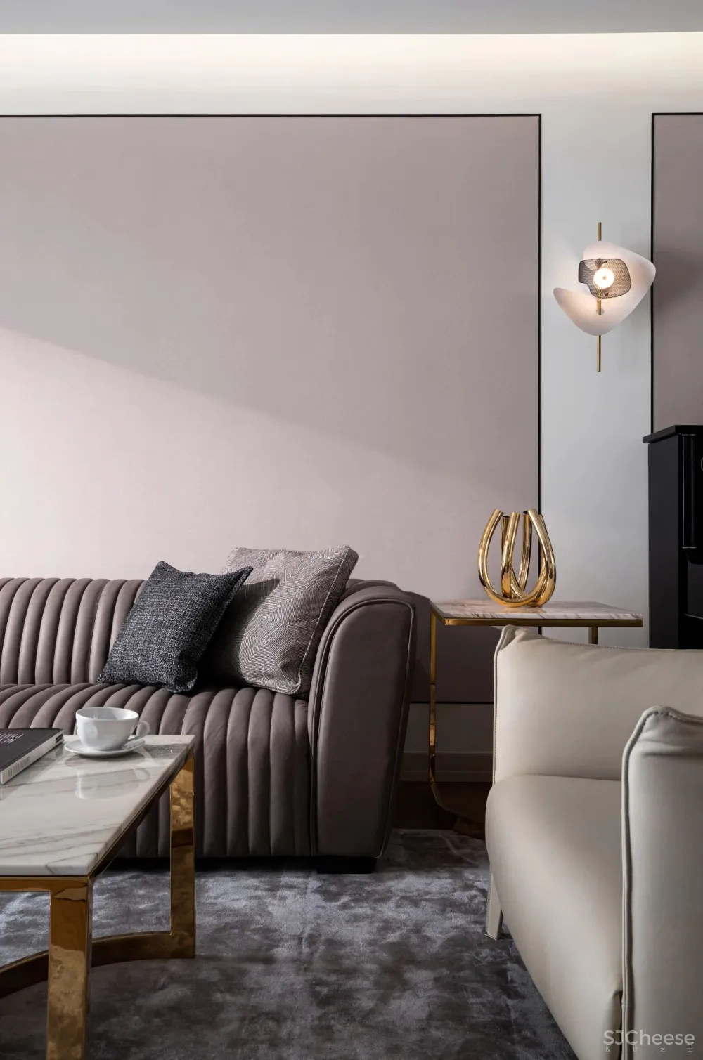 粉白色调 长虹玻璃，诠释家的优雅 SKH设计