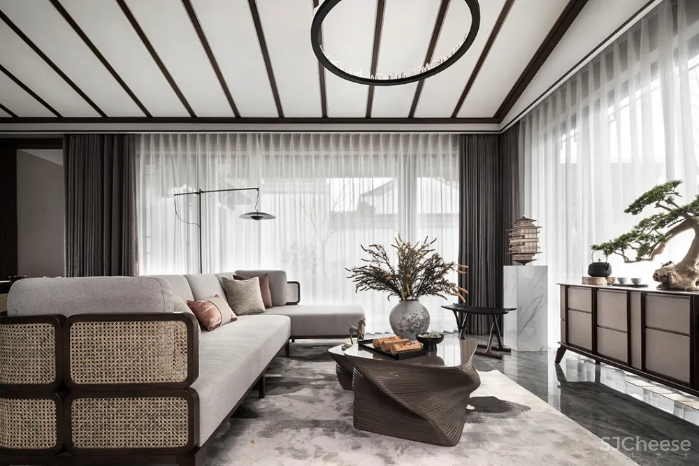 130㎡中式合院，一花一木，满庭芳华！