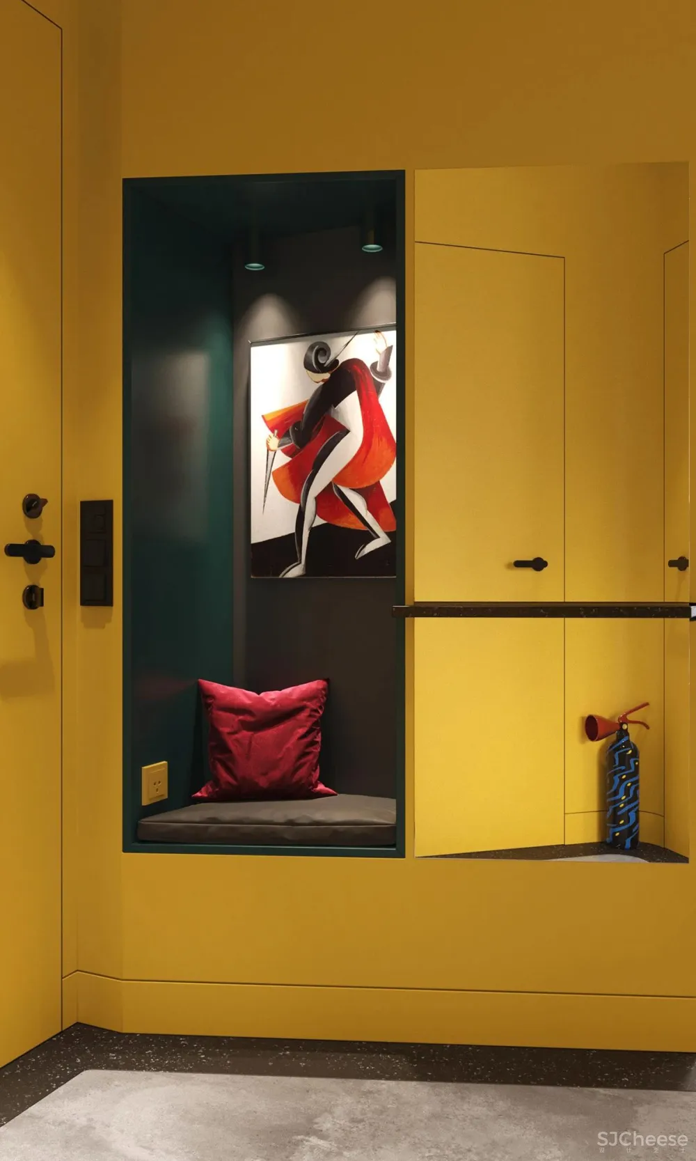 这位设计师真的很有预见性,一不小心就撞了当下热度最高的“灰黄”组合