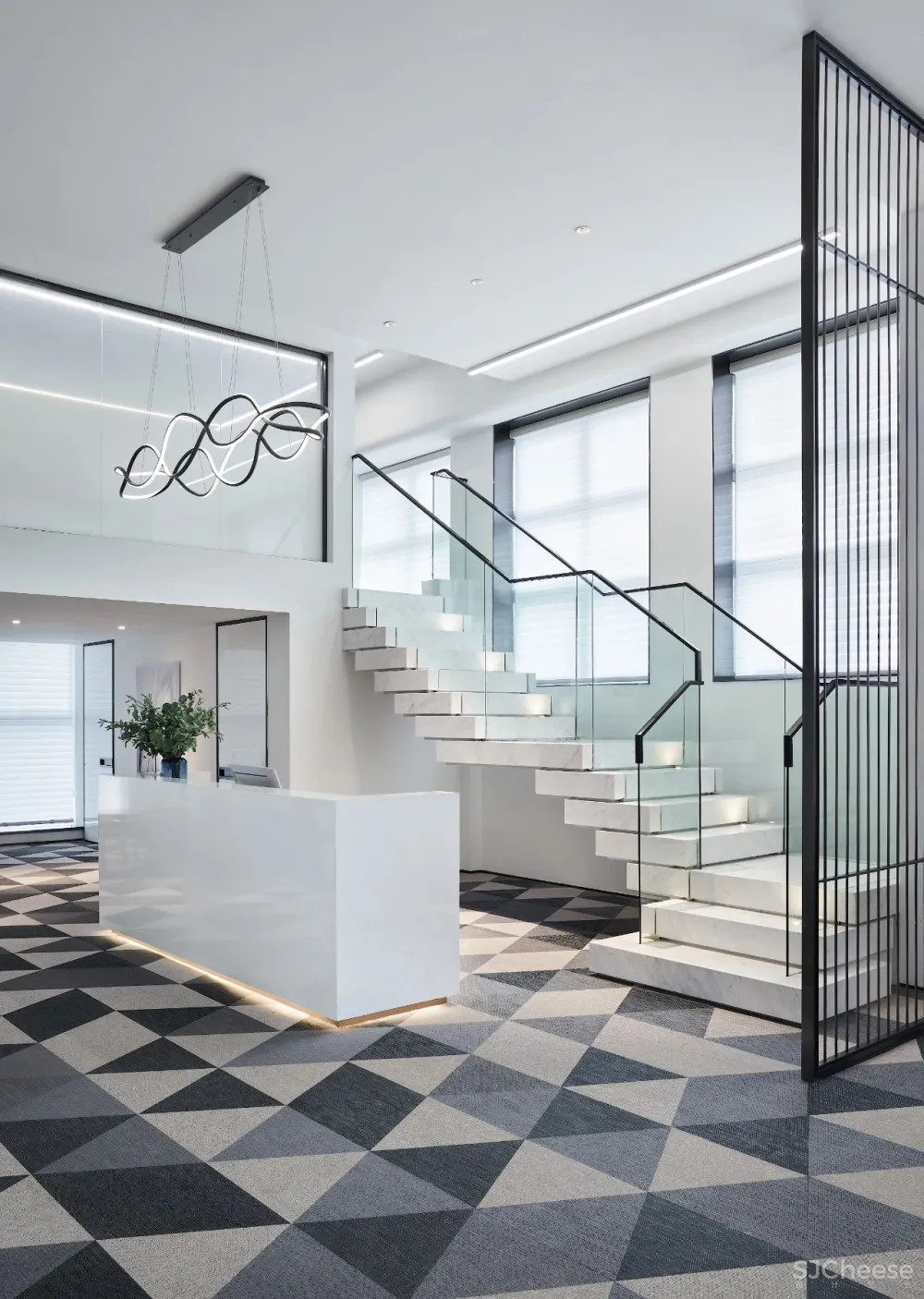 如墨设计|创意美学玩转空中Loft办公样板