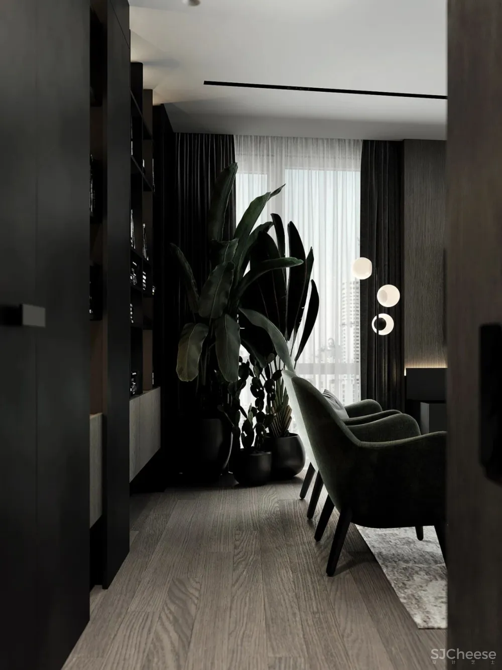 105㎡深色极简,美出新高度!