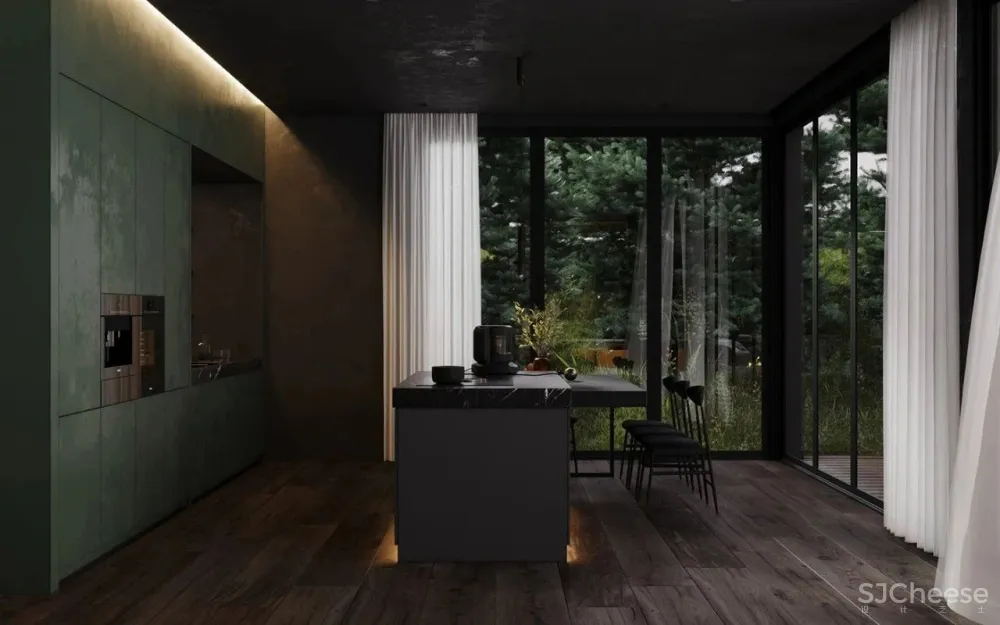 250㎡高级黑别墅，满满的高级感！