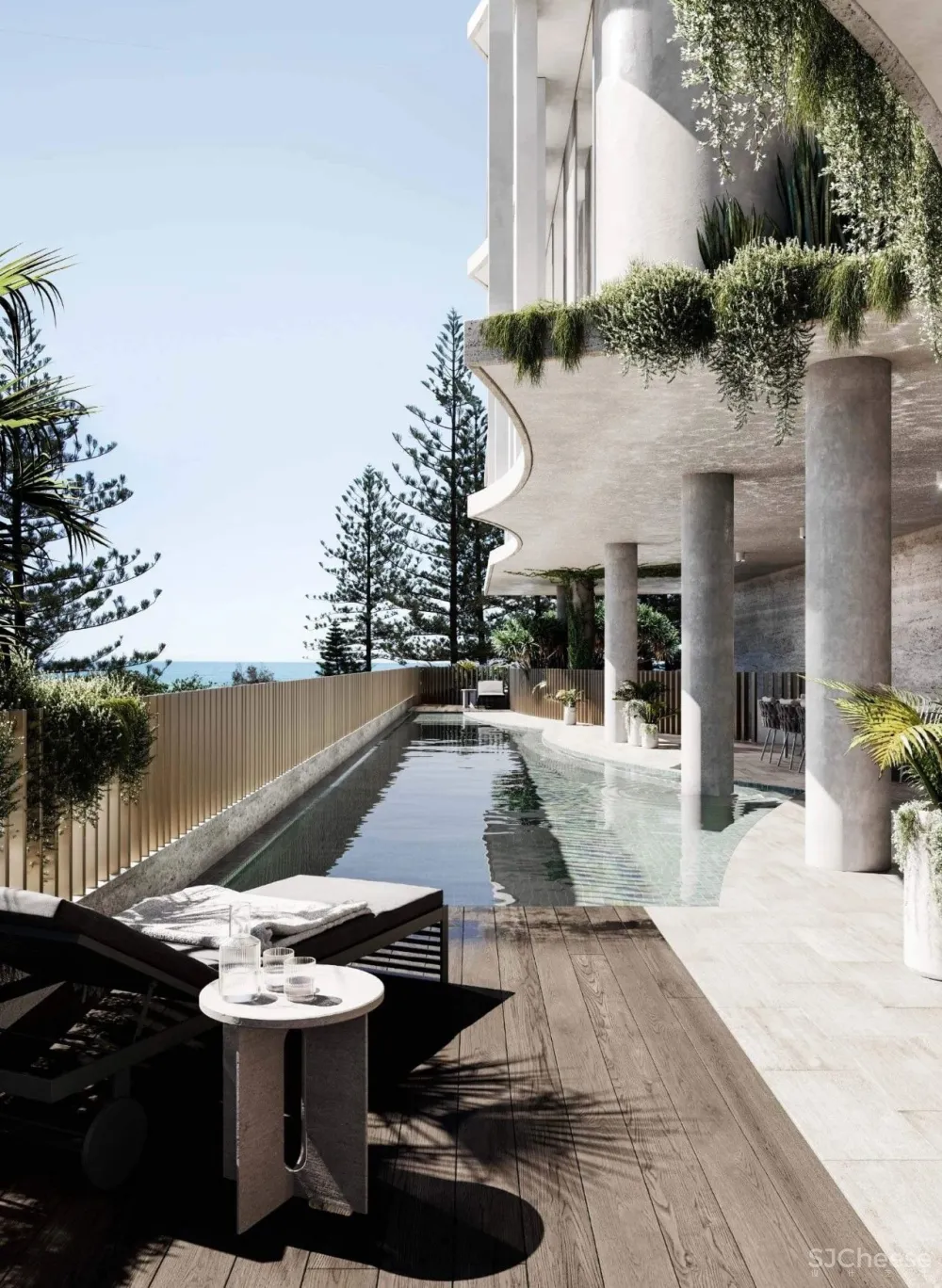 一梯两户一字排开的平层公寓,这才叫真正的大开间!