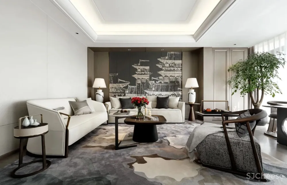 180m²写意新中式，方寸之间皆是儒雅与时尚！