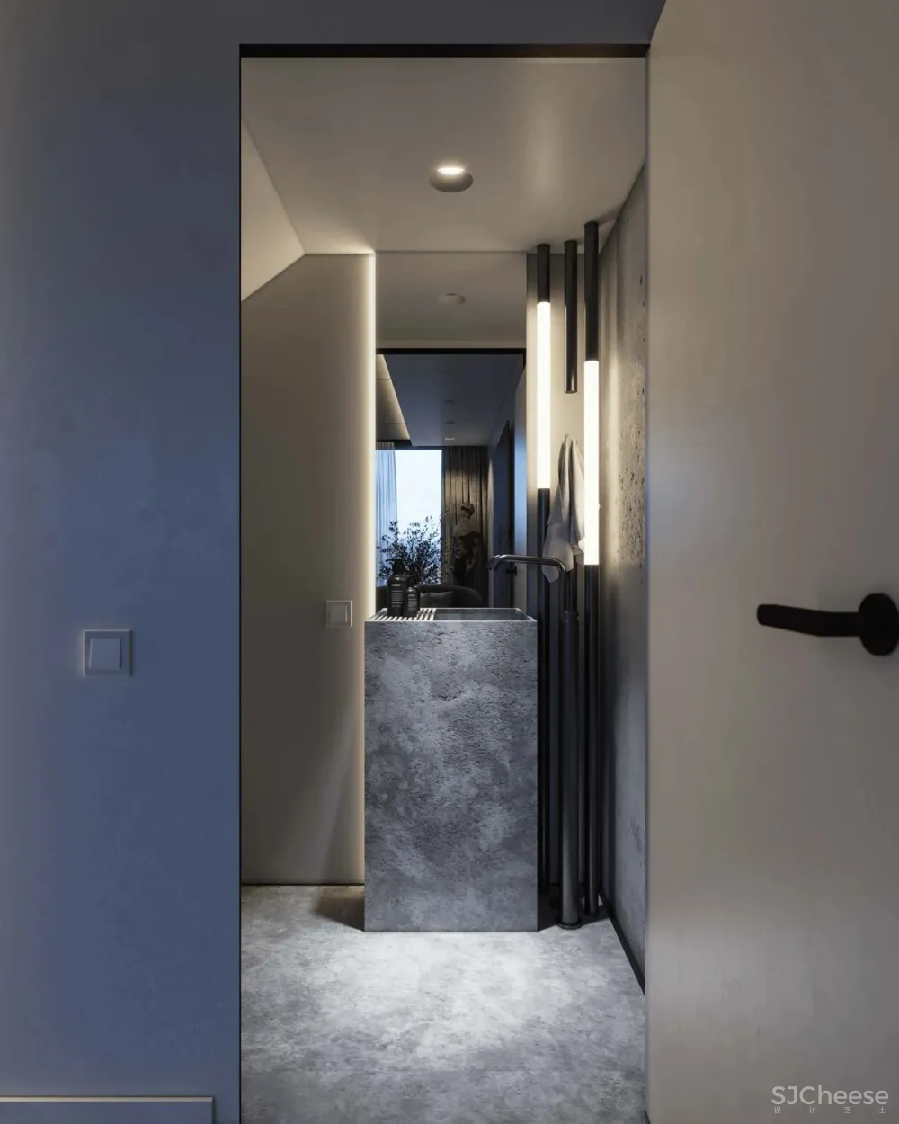 家里留一面清水混凝土墙,这质感太高级了!