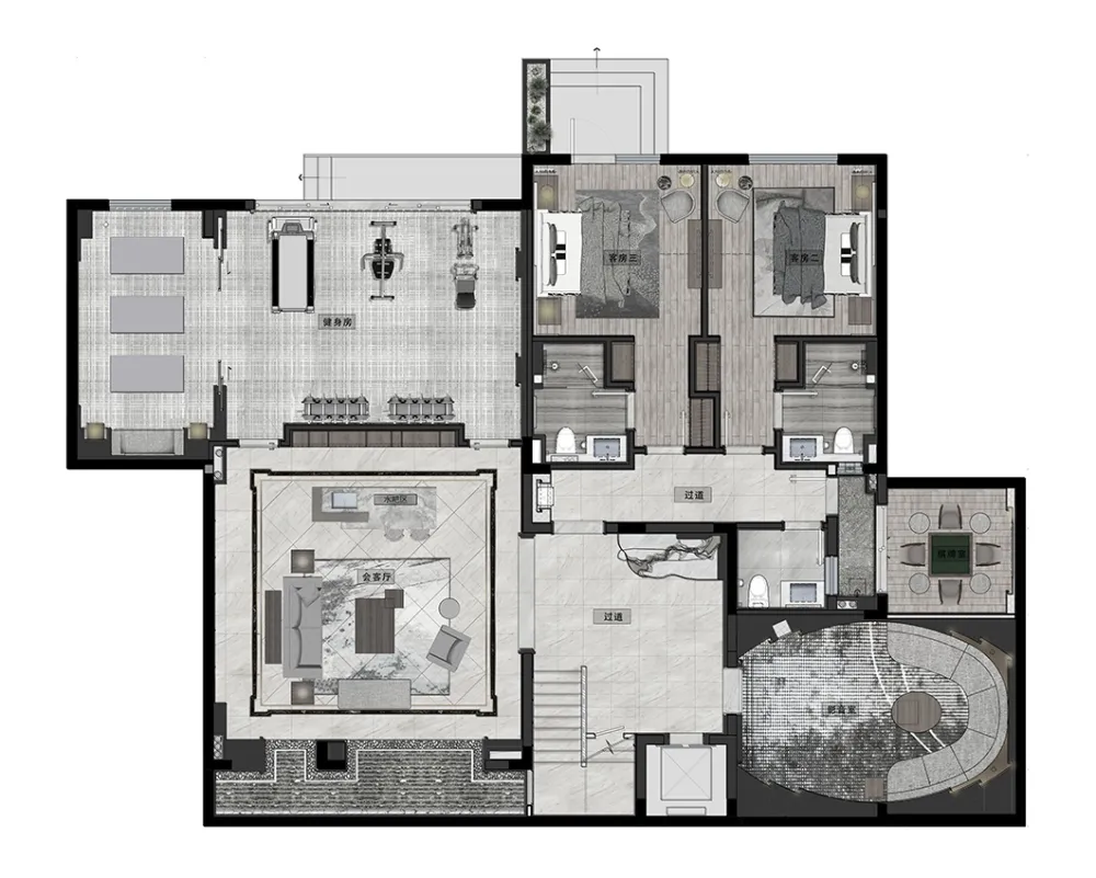 1000㎡中式别墅,以诗入境,不失芳华!