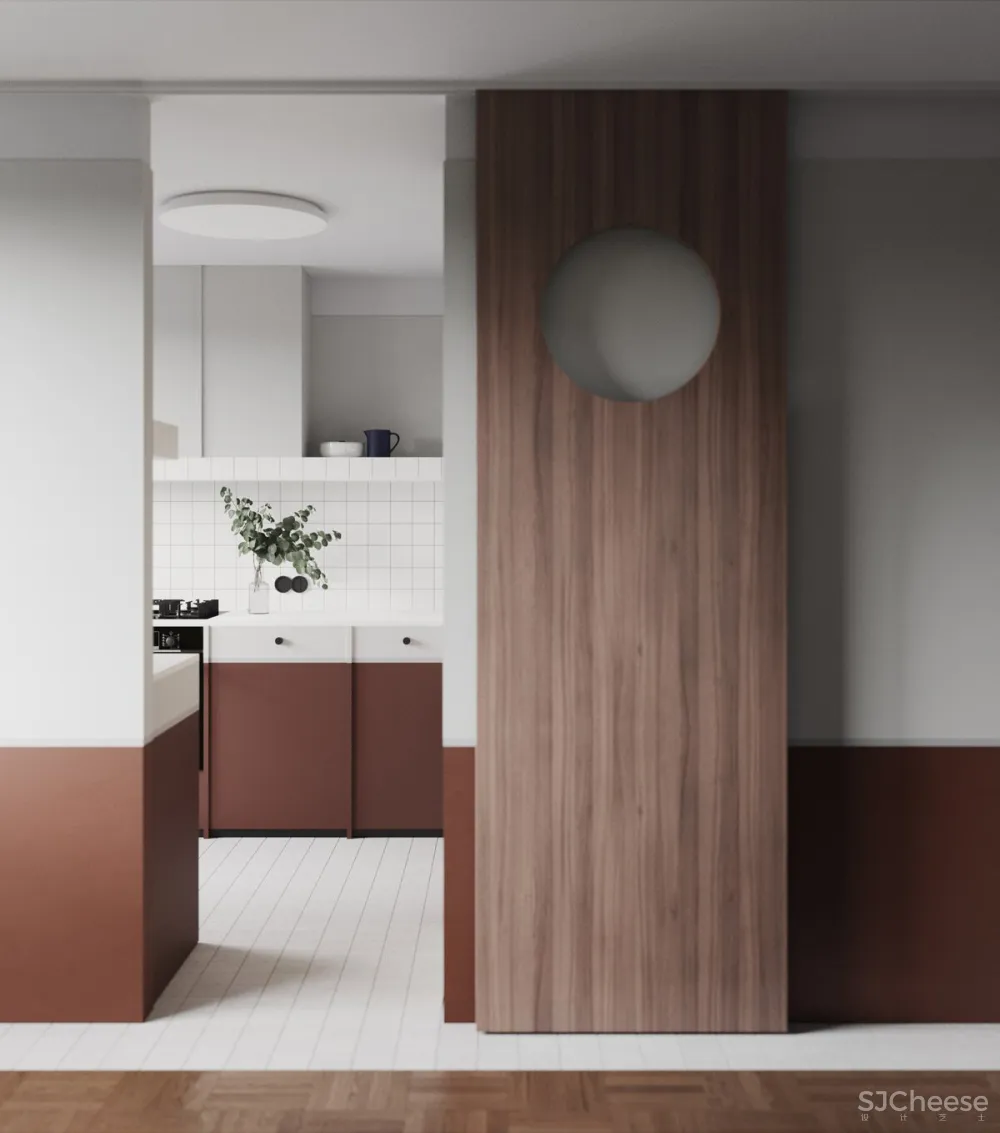 105㎡公寓改造,经典墙裙饰面的现代运用,尽显复古魅力!