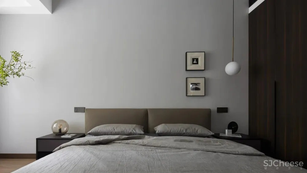 黑白灰 铁锈红，有温度的极简格调｜谦禾设计