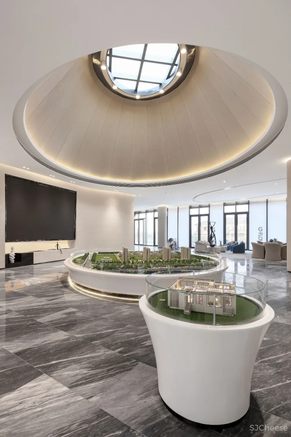 曲线中的温婉|绿地.张家港海源名邸售楼处——南京我们室内设计