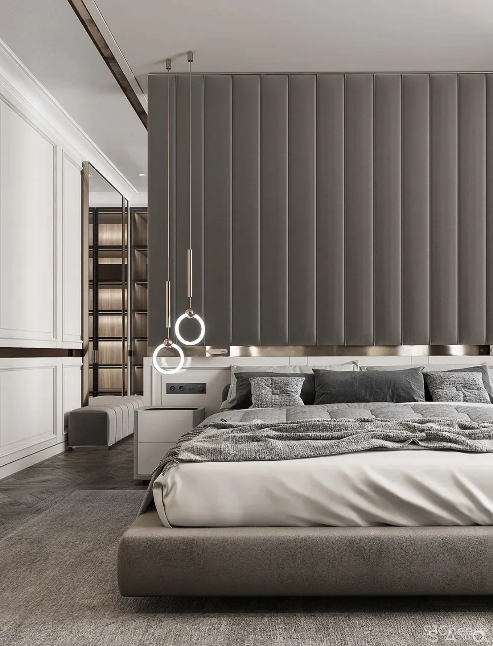 轻奢 高级灰，257㎡轻奢大平层