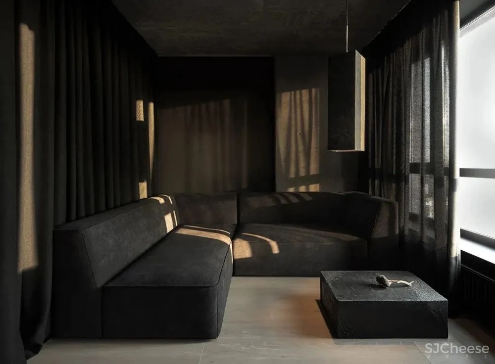这个43㎡的黑色小户型,才是高贵冷艳的单身贵族豪宅!