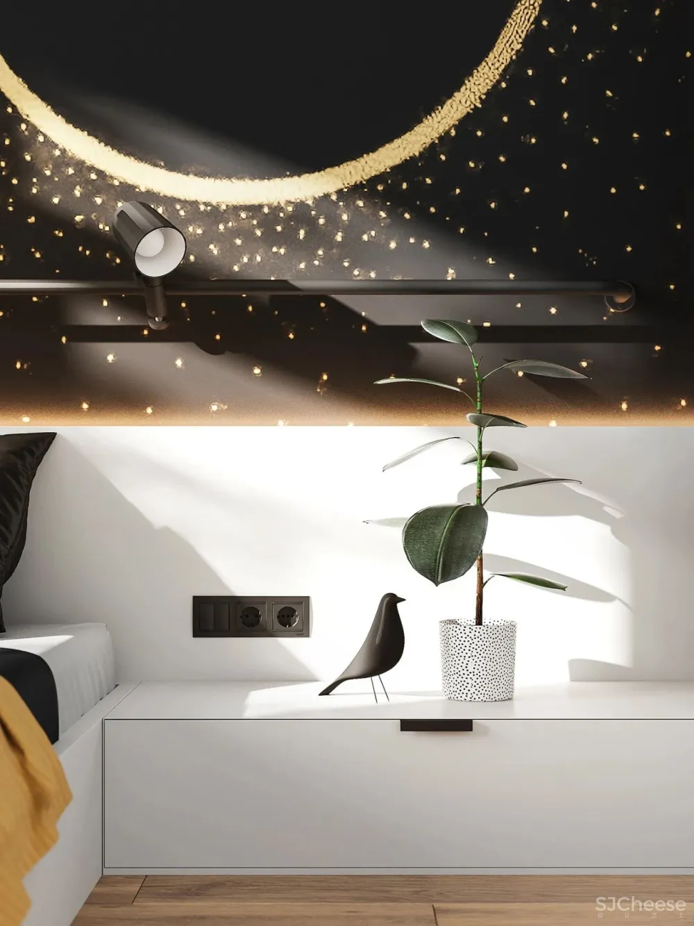 55㎡一居室变二居室,老外也学会了封阳台!