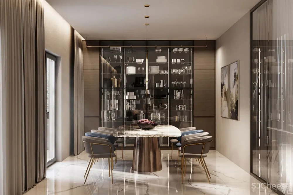 Vizline新作|独栋别墅设计,现代轻奢的高级既视感