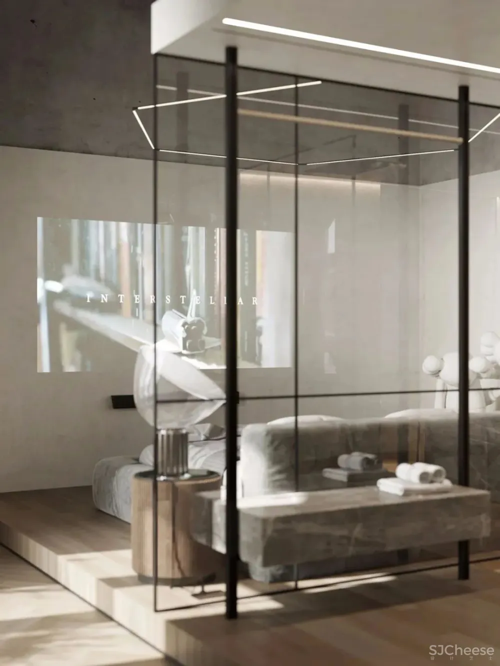 136㎡公寓藏着透明卫生间，想想都刺激！