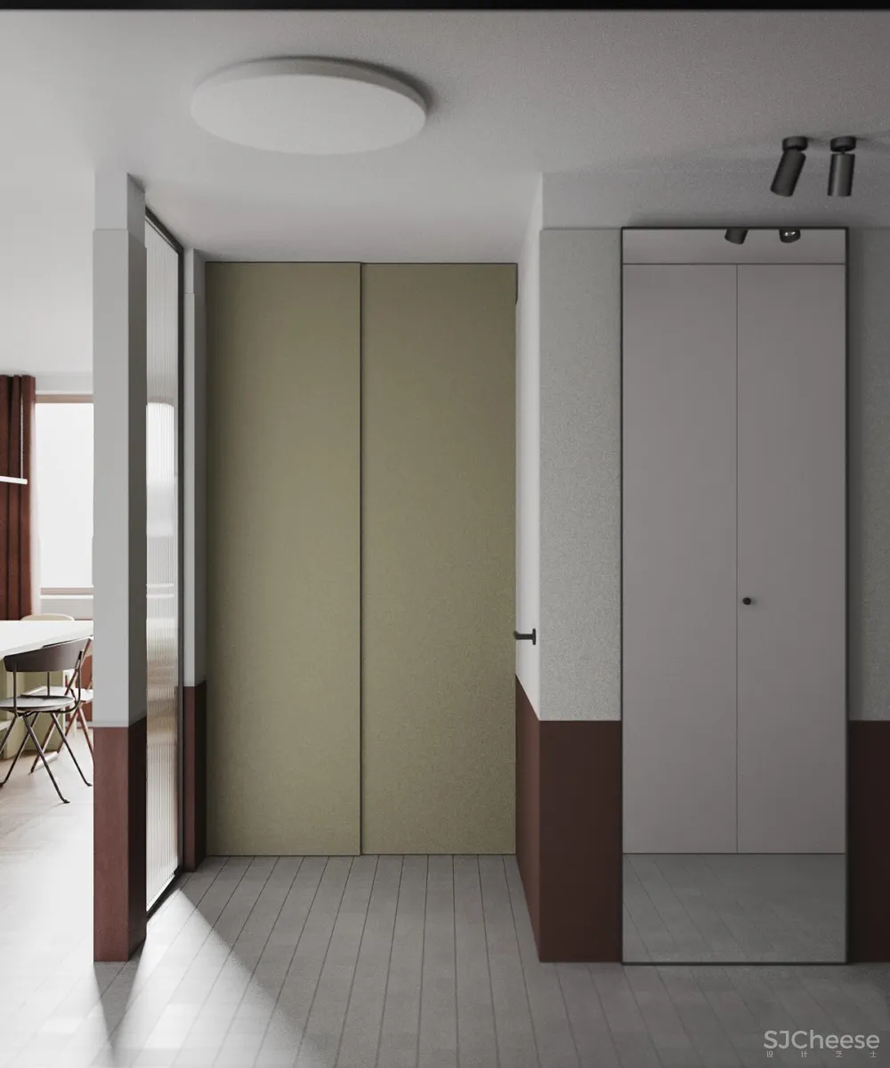 105㎡公寓改造,经典墙裙饰面的现代运用,尽显复古魅力!