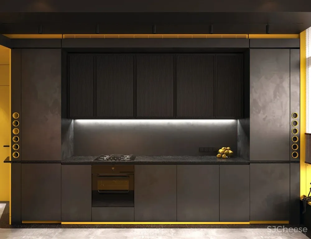 这位设计师真的很有预见性,一不小心就撞了当下热度最高的“灰黄”组合