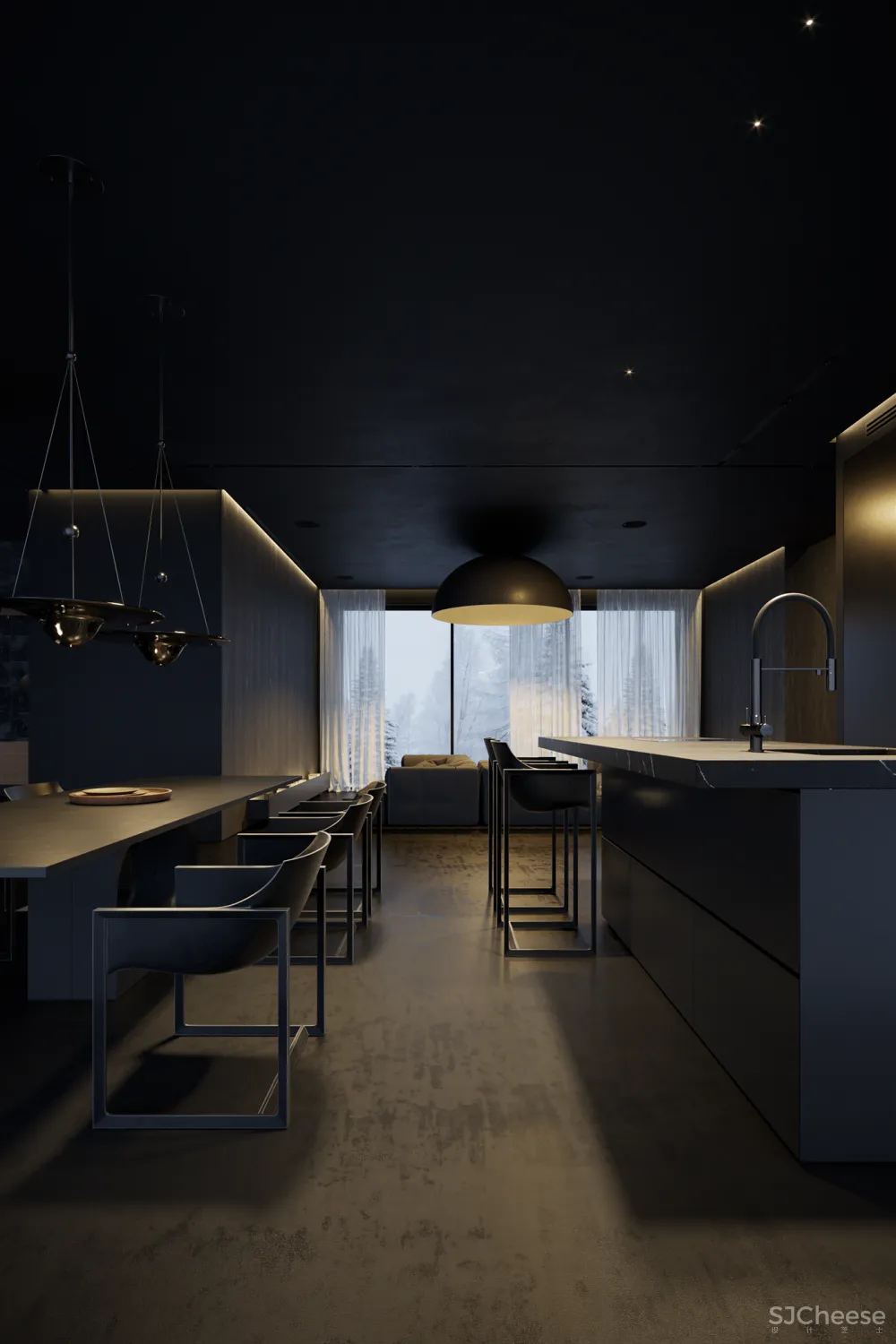 270㎡黑色空间,高级迷人!