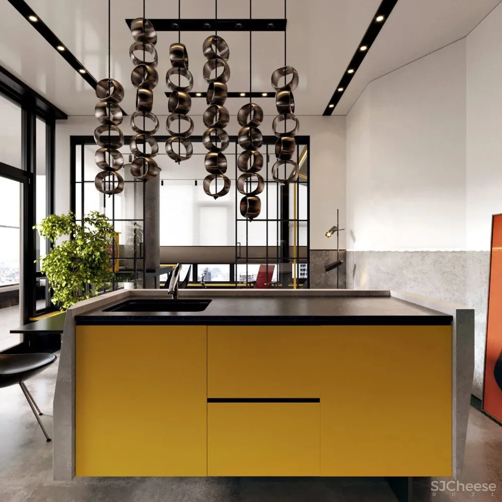 这位设计师真的很有预见性,一不小心就撞了当下热度最高的“灰黄”组合