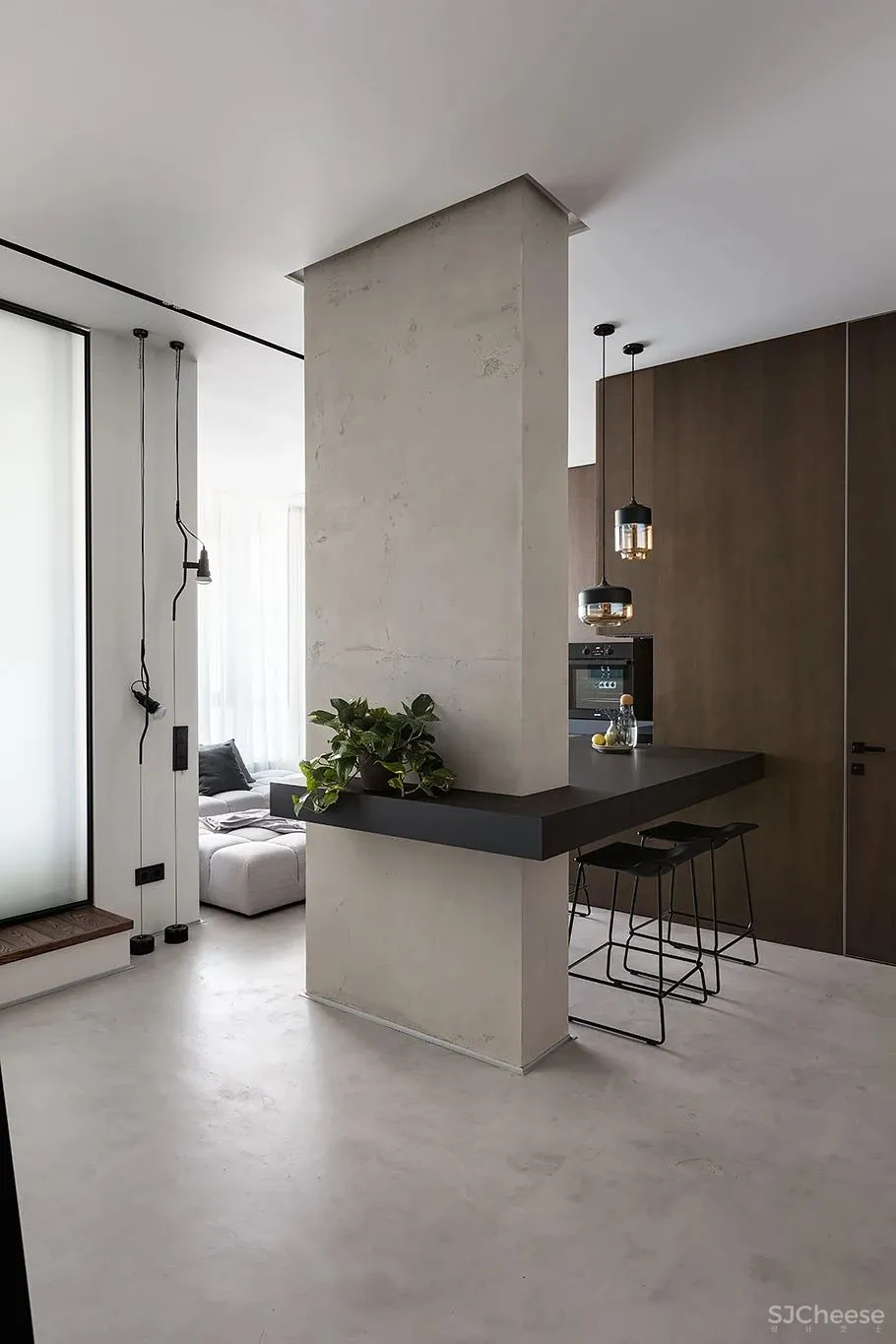 现代极简风一居室 Diana Lobodiuk