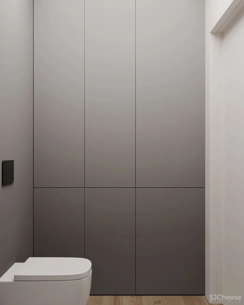 高级灰小公寓,一室户做分离式卫浴简约又大气