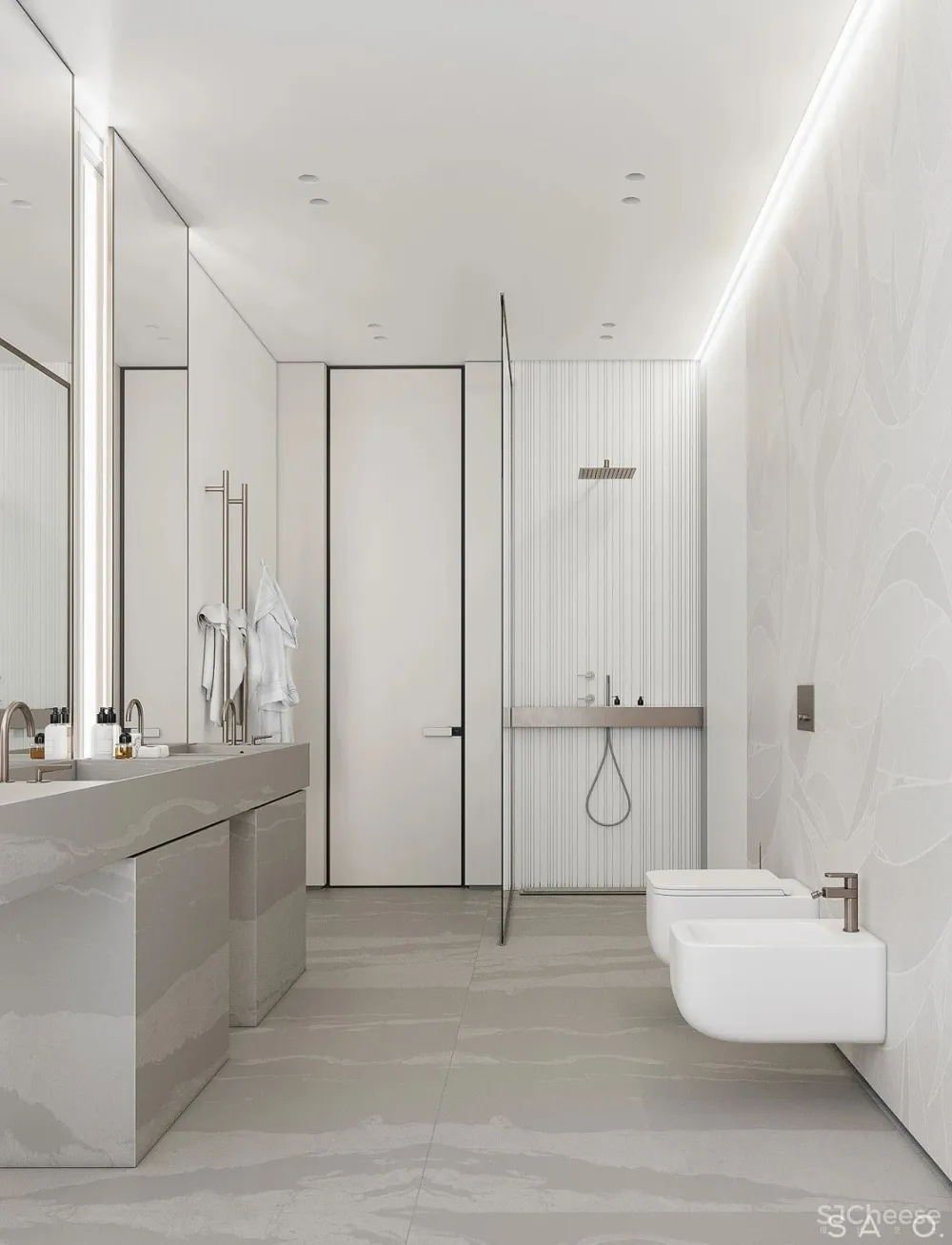 轻奢 高级灰，257㎡轻奢大平层