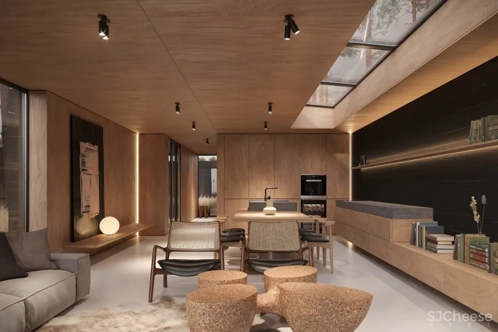 逃离城市“快节奏”,80m²林间隐逸小别墅