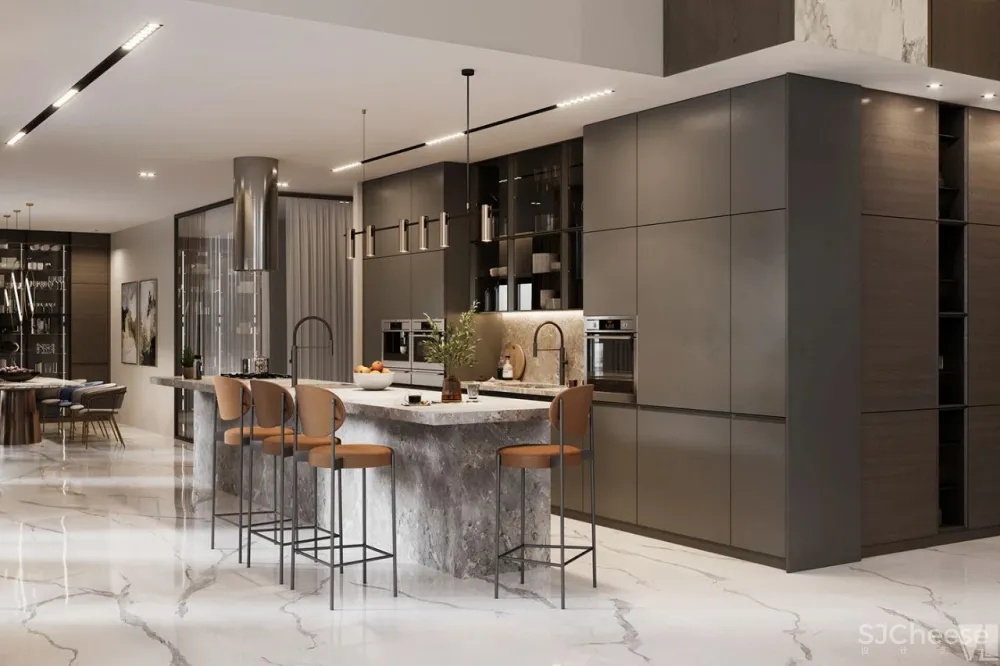 Vizline新作|独栋别墅设计,现代轻奢的高级既视感