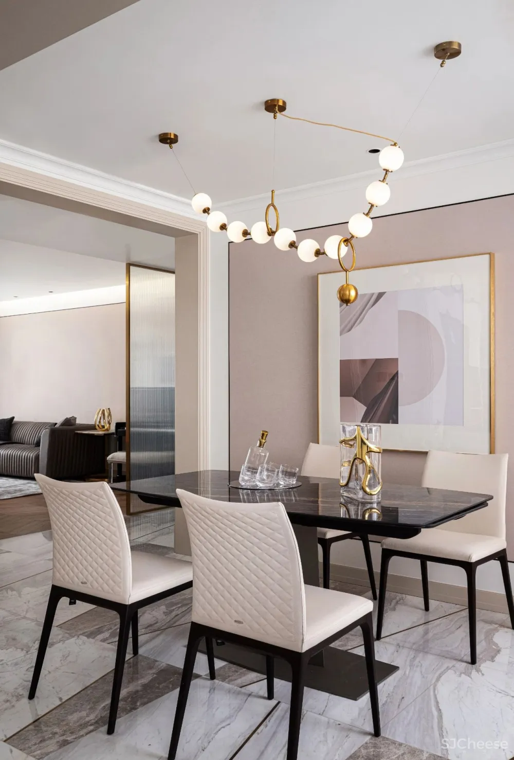 粉白色调 长虹玻璃，诠释家的优雅 SKH设计