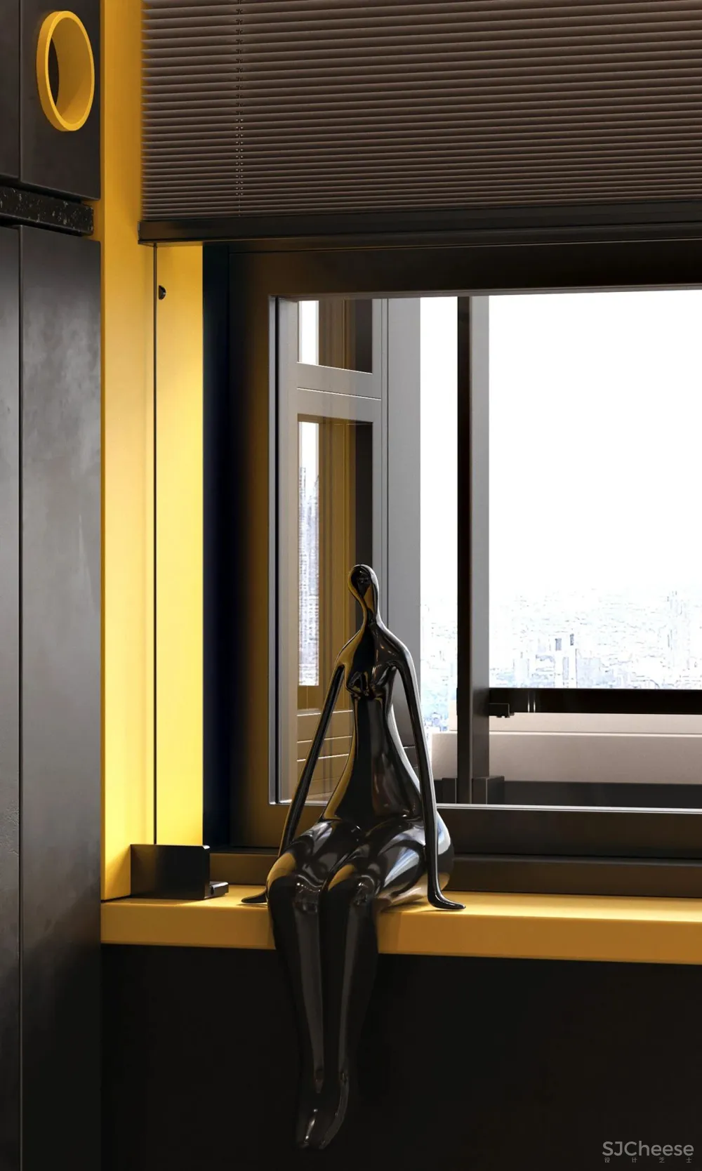 这位设计师真的很有预见性,一不小心就撞了当下热度最高的“灰黄”组合