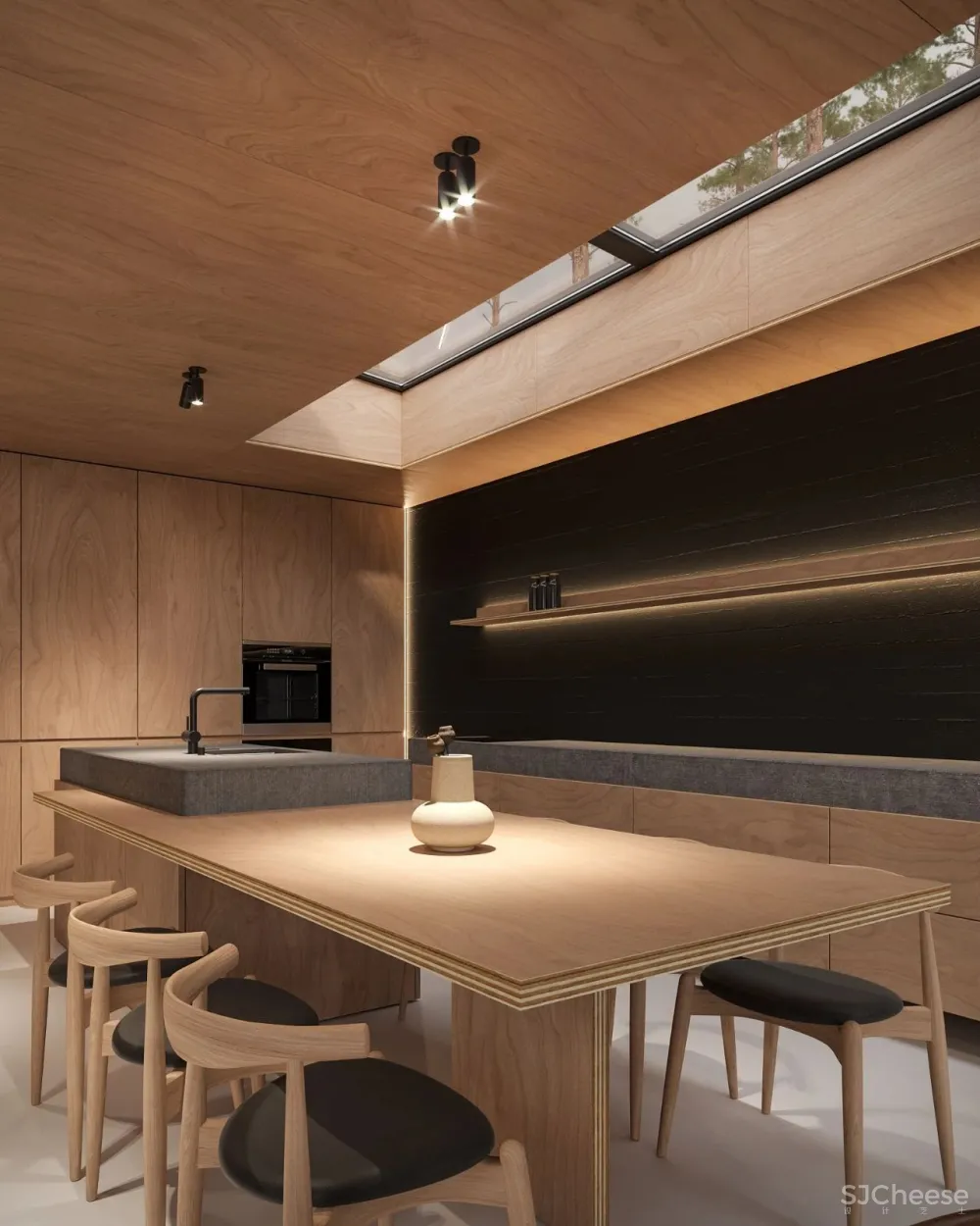 逃离城市“快节奏”,80m²林间隐逸小别墅