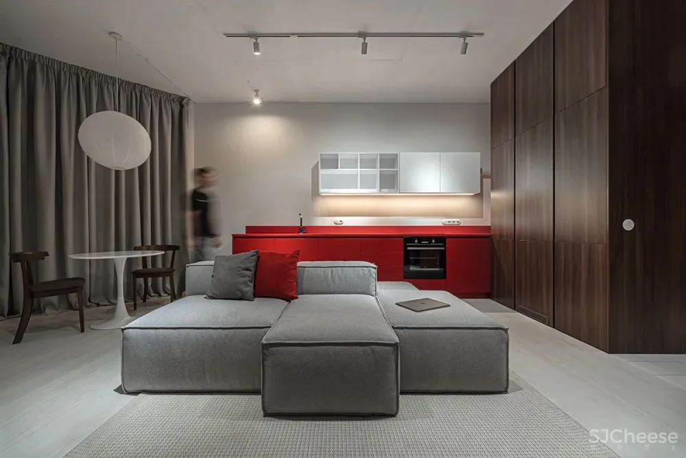 55㎡一室户装修花 16 万,还是全开放布局!