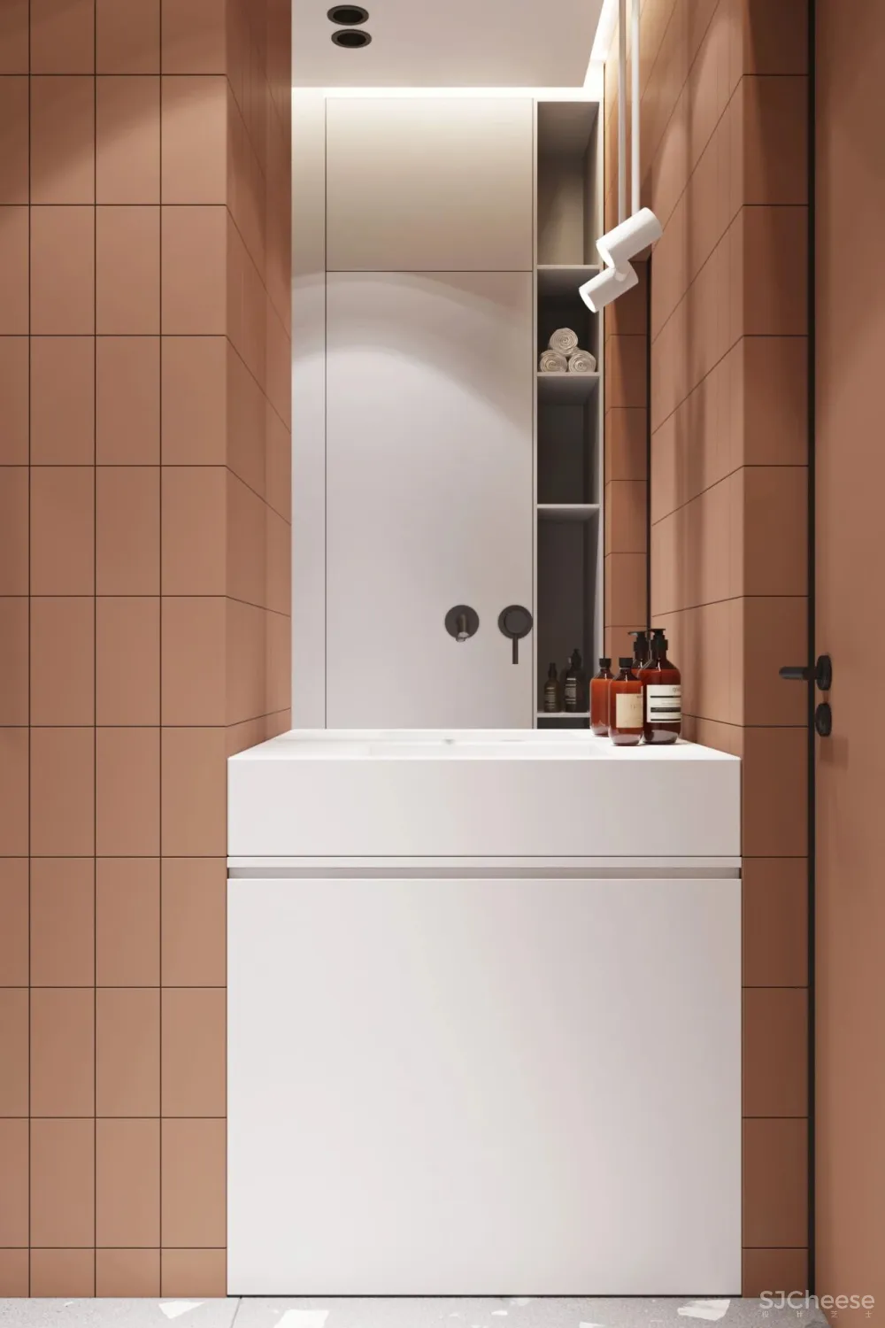 65㎡的小公寓,浴室竟能放下最爱的浴缸,也太享受了