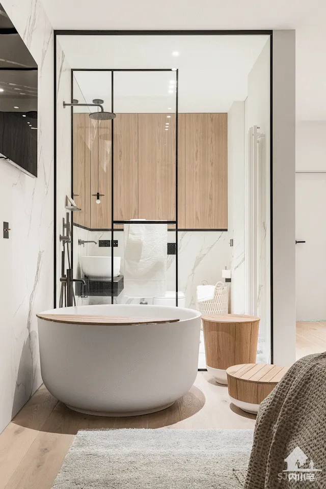 简约风的两室一厅,卧室用木饰面做背景太有范了!